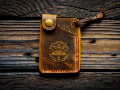 Минималистичен портфейл от естествена кожа - EDC Stalker